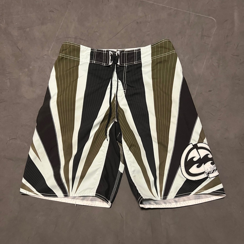 Billabong Andy Irons Signature Samurai Board Shorts Mens Size 34 Surf Trunks Y2K